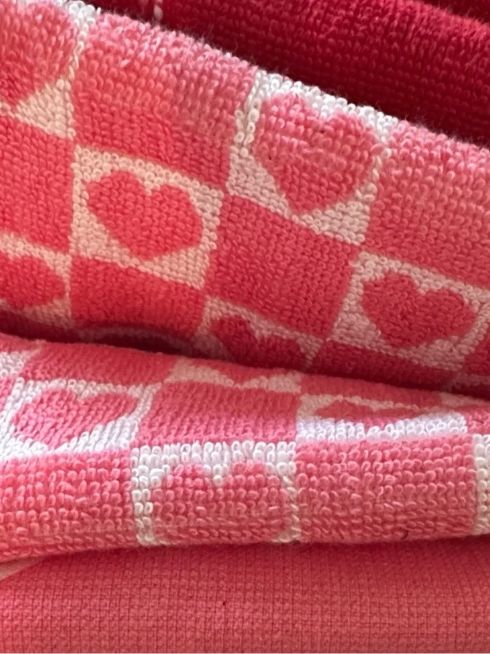 Member's Mark Pink Heart Kitchen Towel Set - 8 Pack NWT